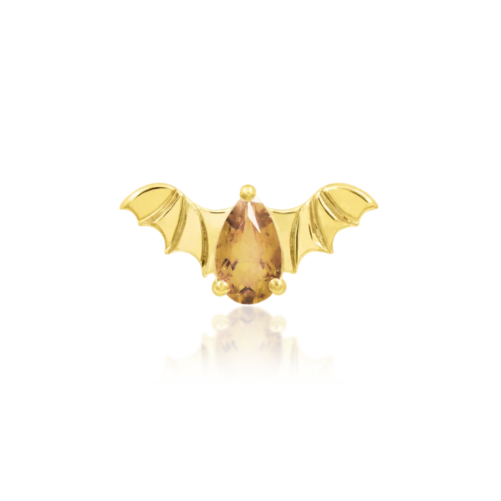 Junipurr Jewelry Bat with Champagne CZ