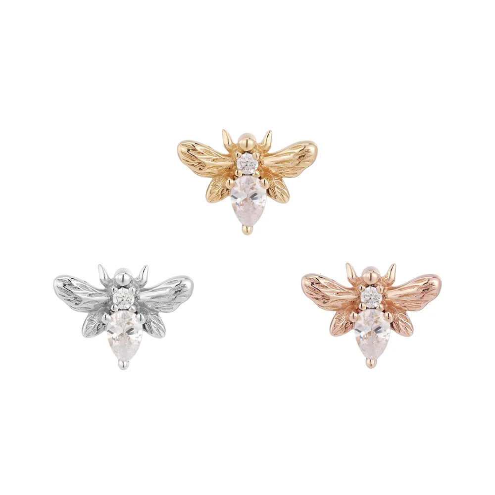 Buddha Jewelry Bee Chic - CZ - Threadless End