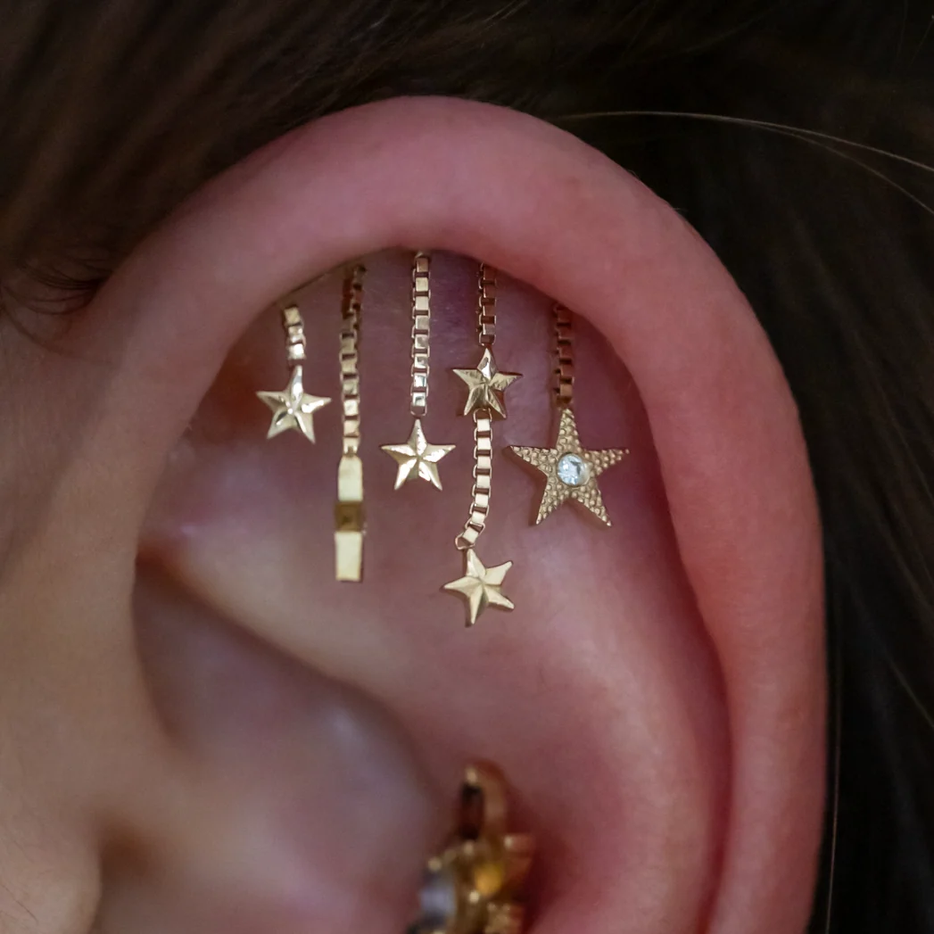Hidden / Floating Helix Piercing