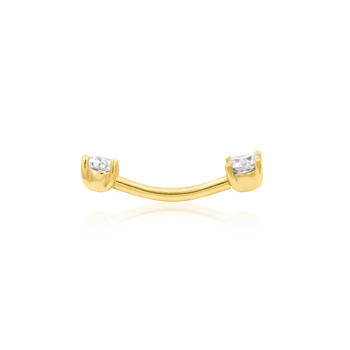 Junipurr Jewelry Empress Curved Gem Barbell (Internally Threaded) - Image 3