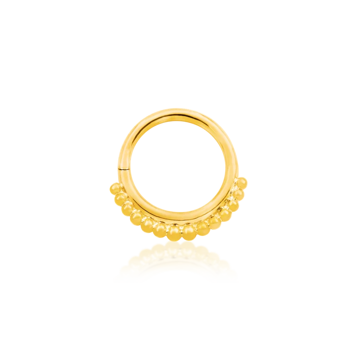 Junipurr Jewelry Gold Beaded Seam Ring