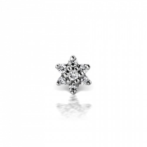 Maria Tash 3mm Diamond Flower Threaded Stud - Image 4