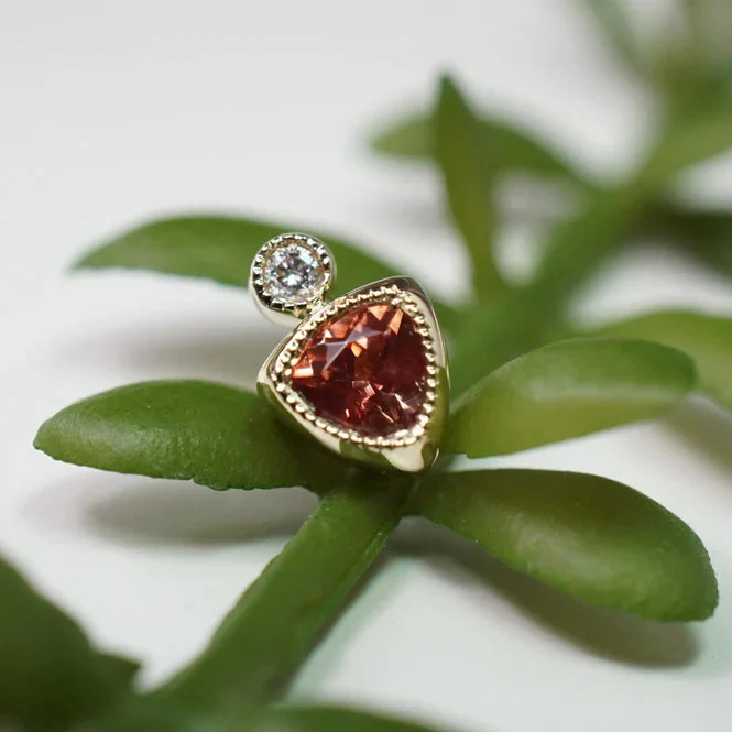 Modern Mood Bodhi - Trillion Faceted Gemstone With Bezel Diamond