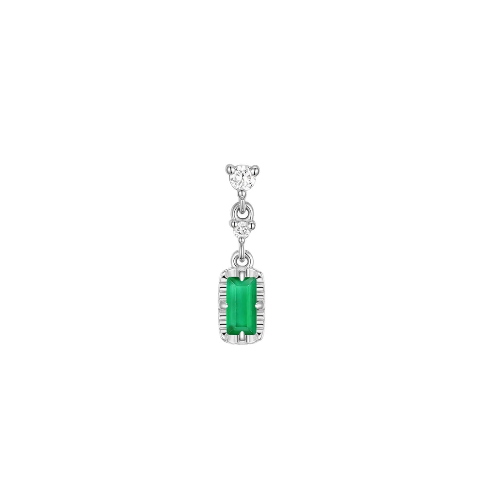 Modern mood Cascade 2 with Fluted Edge Baguette Charm - Colored Gemstone - Image 2