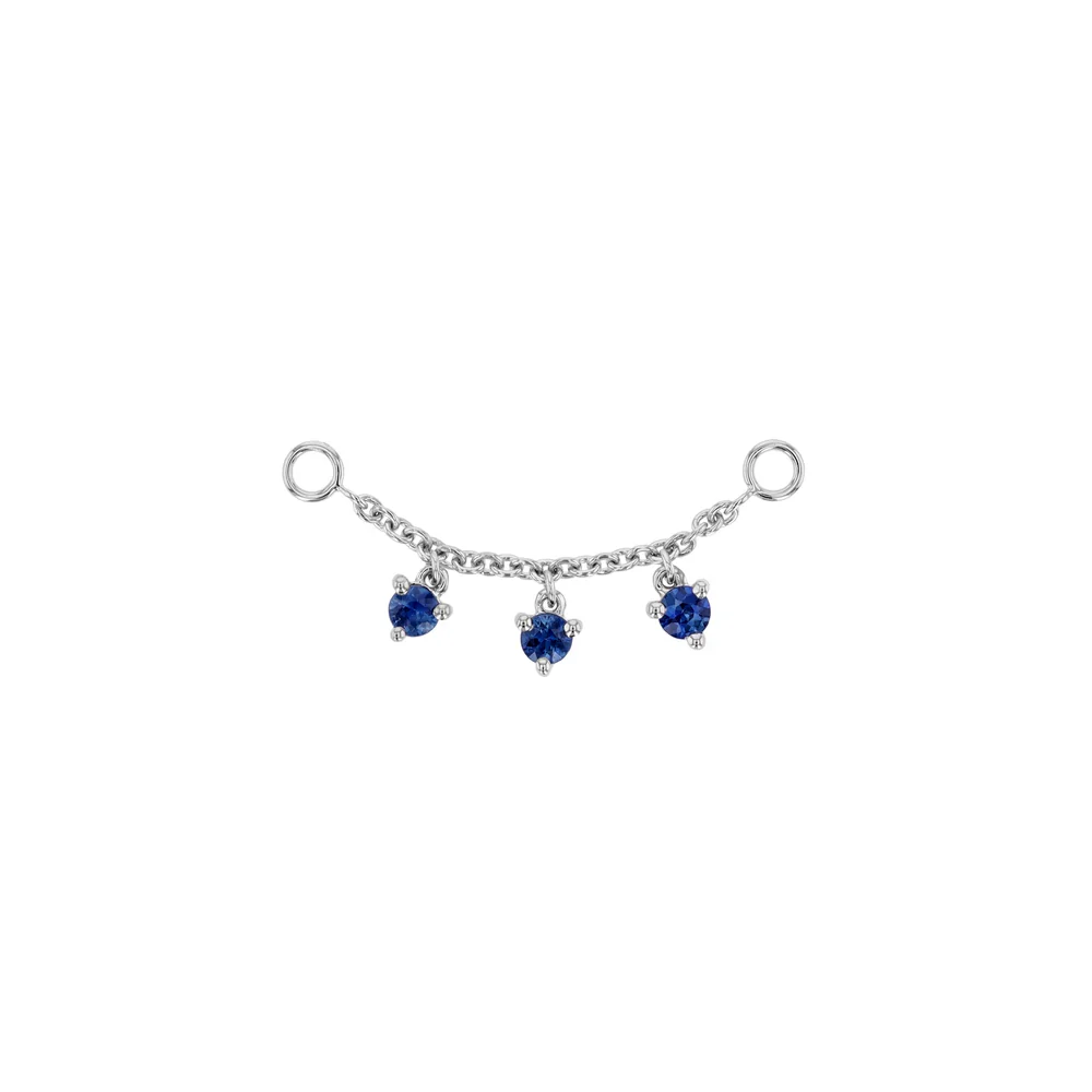Modern Mood Chain - Dripping Round Gemstone (Faceted) - Image 3
